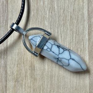 $25 Crystal Gemstone Necklace Pendant Bullet Head Energy Meditation.